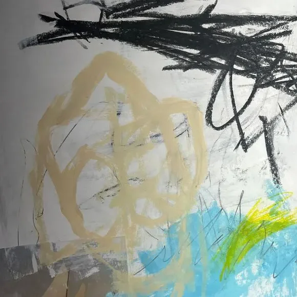 Original Mixed Media Abstract Modern Art Painting 18x24 "Sutile" Signed - Picture 4 of 5